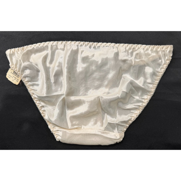 Vtg 90s Victoria's Secret Second Skin Panties L Satin NWT Sheer Front Jezebel - Picture 2 of 7